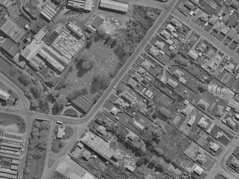 74 Rutherford Street from the air, 1970-1974