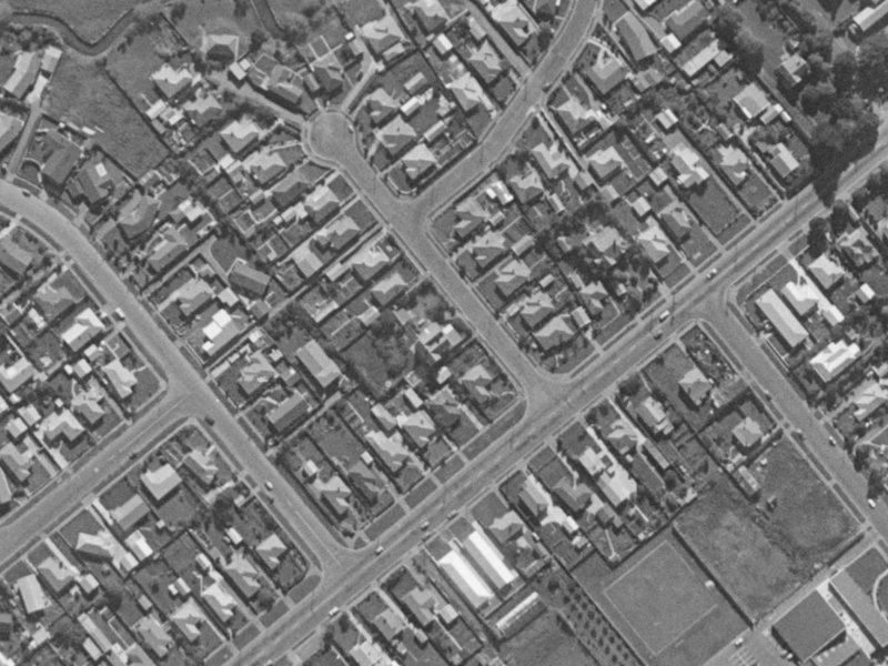 3 Kinnaird Place from the air, 1970-1974