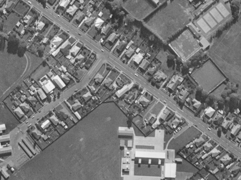 38 Hoon Hay Road from the air, 1970-1974