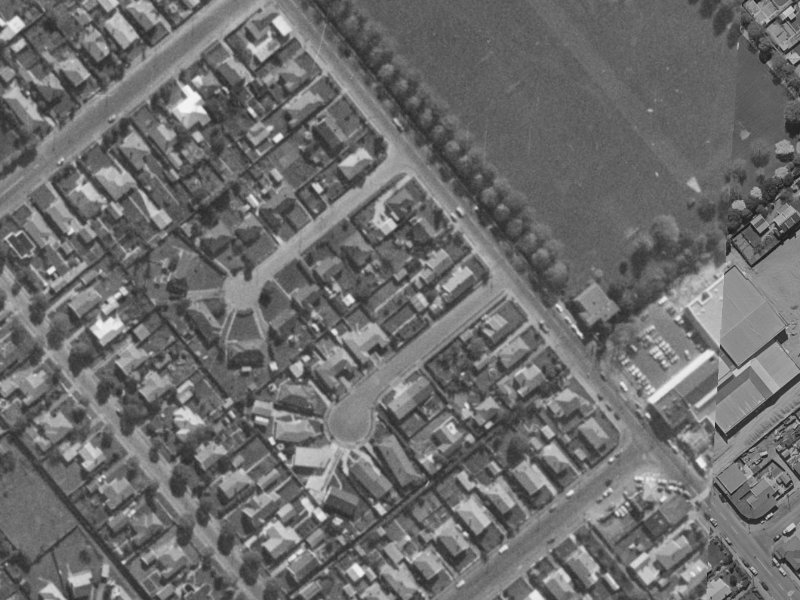 283A Barrington Street from the air, 1970-1974