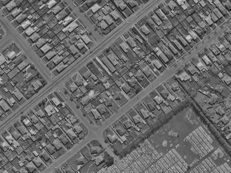 45 Roker Street from the air, 1970-1974