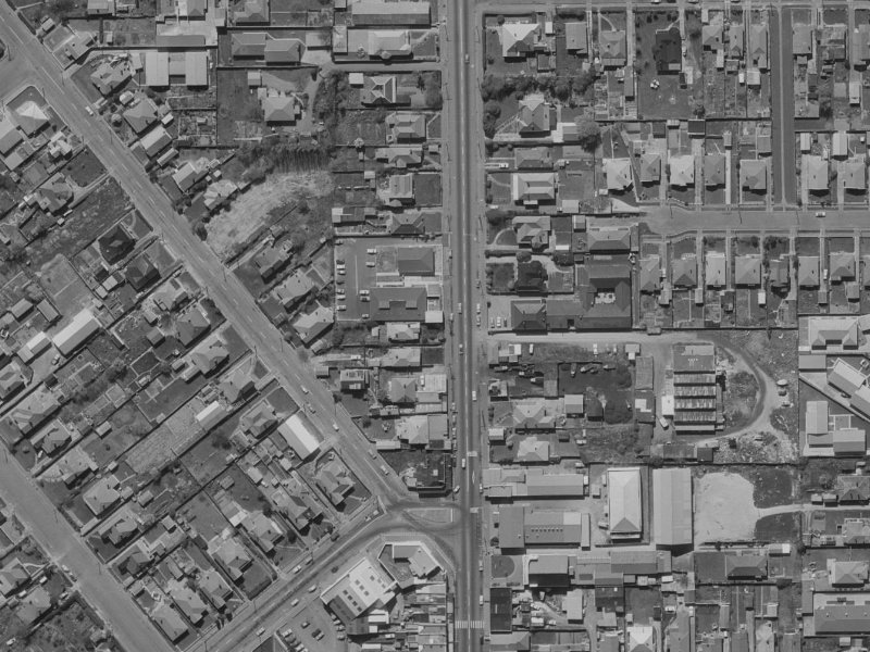 163E Colombo Street from the air, 1970-1974