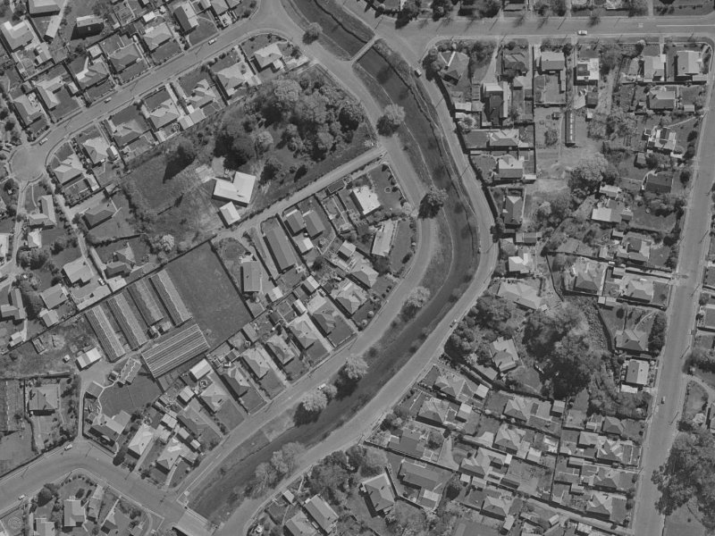 210 Riverlaw Terrace from the air, 1970-1974