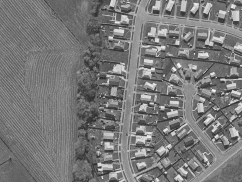 99 Warren Crescent from the air, 1970-1974