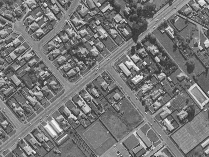 2 Tankerville Road from the air, 1970-1974