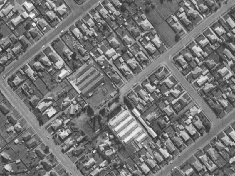 7 Cherrytree Lane from the air, 1970-1974