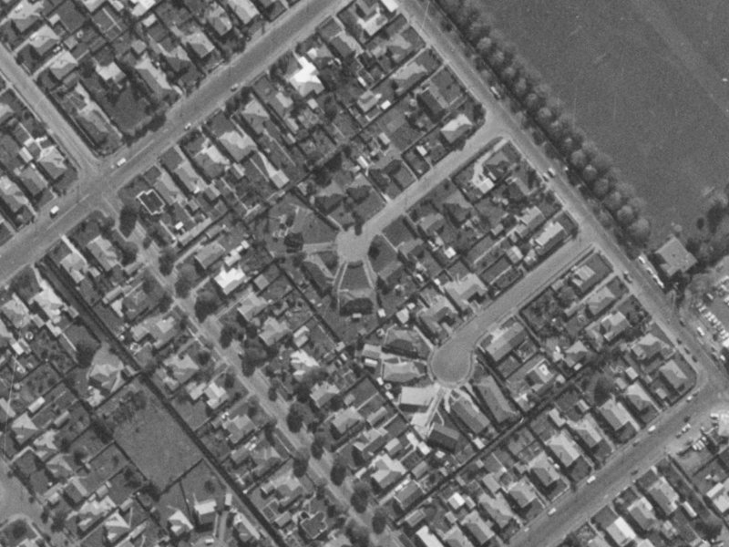 Sefton Place from the air, 1970-1974