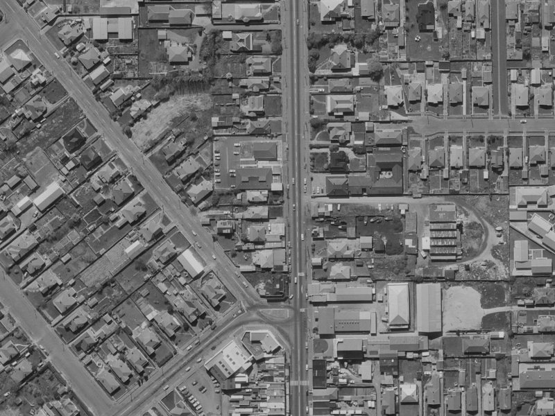 161 Colombo Street from the air, 1970-1974