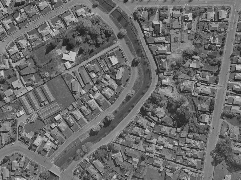 222 Riverlaw Terrace from the air, 1970-1974
