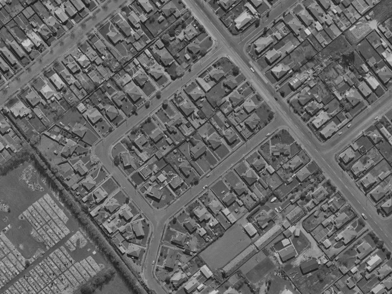 11C Cooke Street from the air, 1970-1974