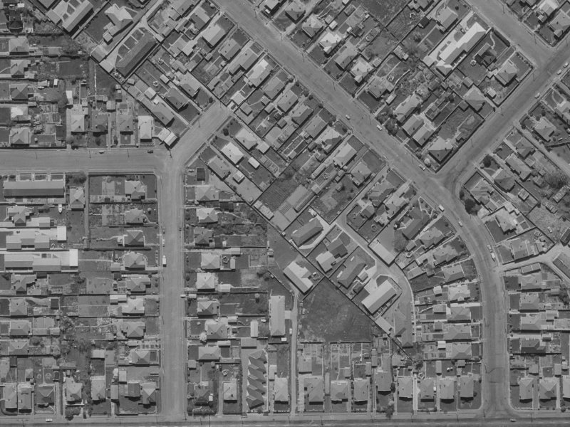 30 Seddon Street from the air, 1970-1974