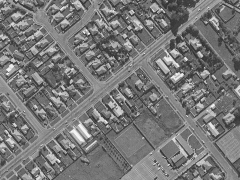 77B Halswell Road from the air, 1970-1974
