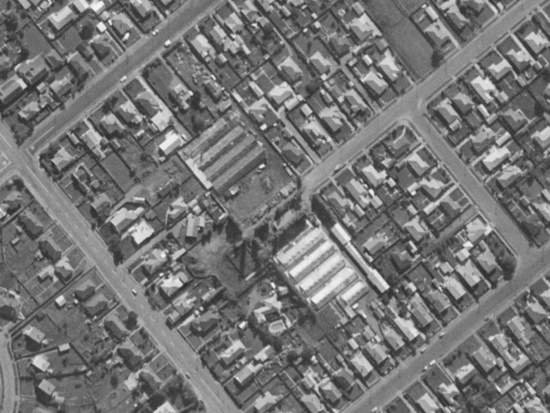 2 Cherrytree Lane from the air, 1970-1974