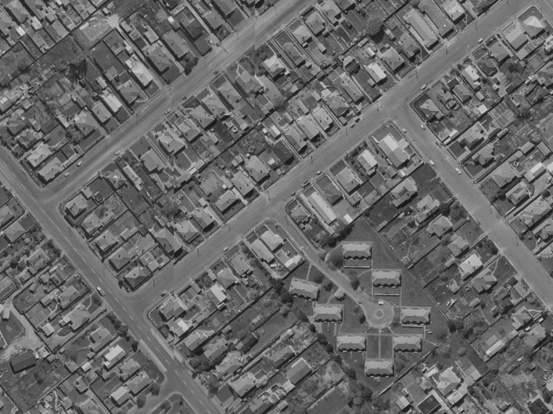 1–31 Carey Street from the air, 1970-1974