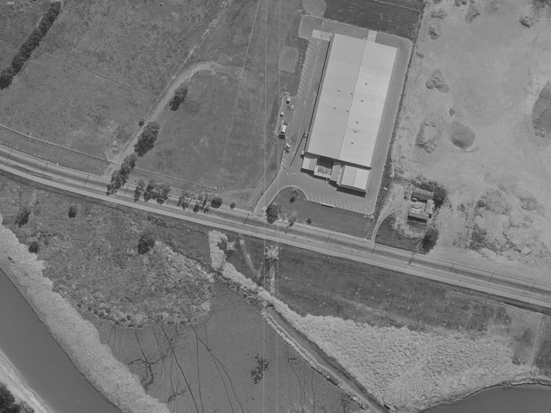 987 Ferry Road from the air, 1970-1974