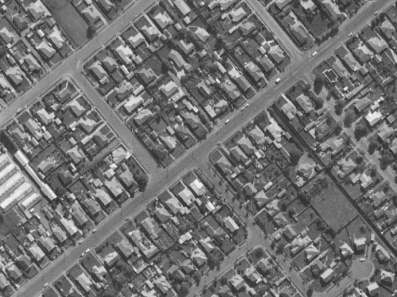 37 Wychbury Street from the air, 1970-1974