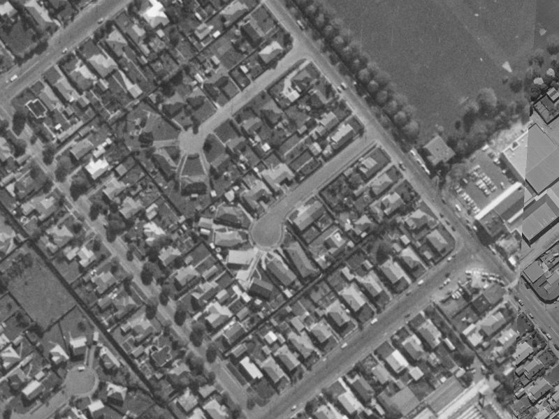 9 Kinver Place from the air, 1970-1974
