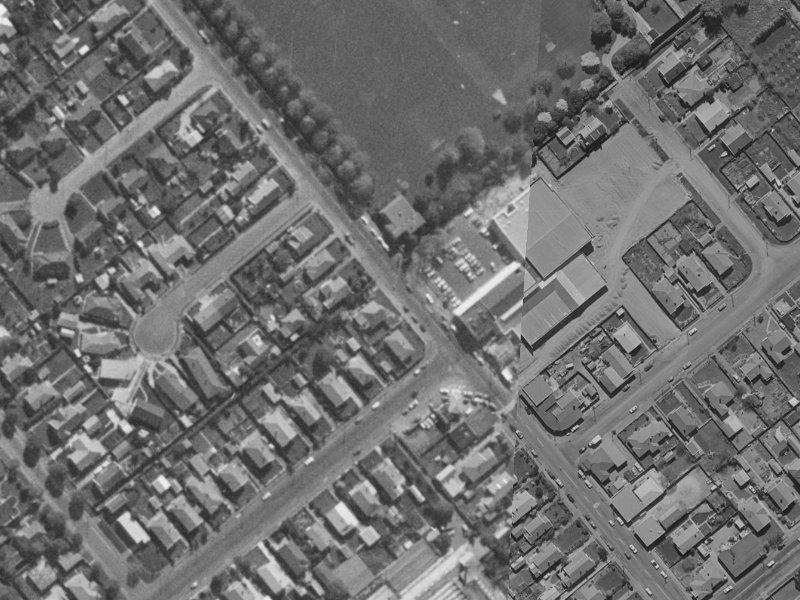 33213 Barrington Street from the air, 1970-1974