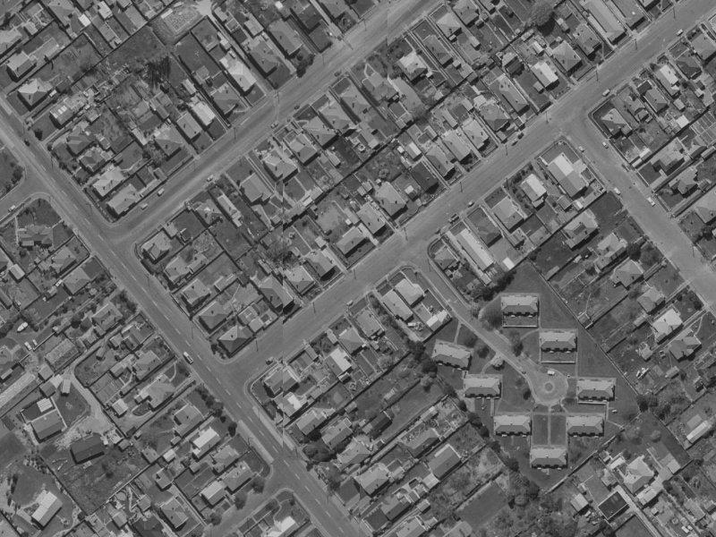 11A Dunn Street from the air, 1970-1974