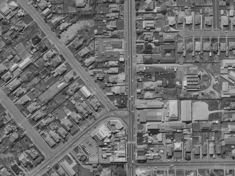 151 Colombo Street from the air, 1970-1974