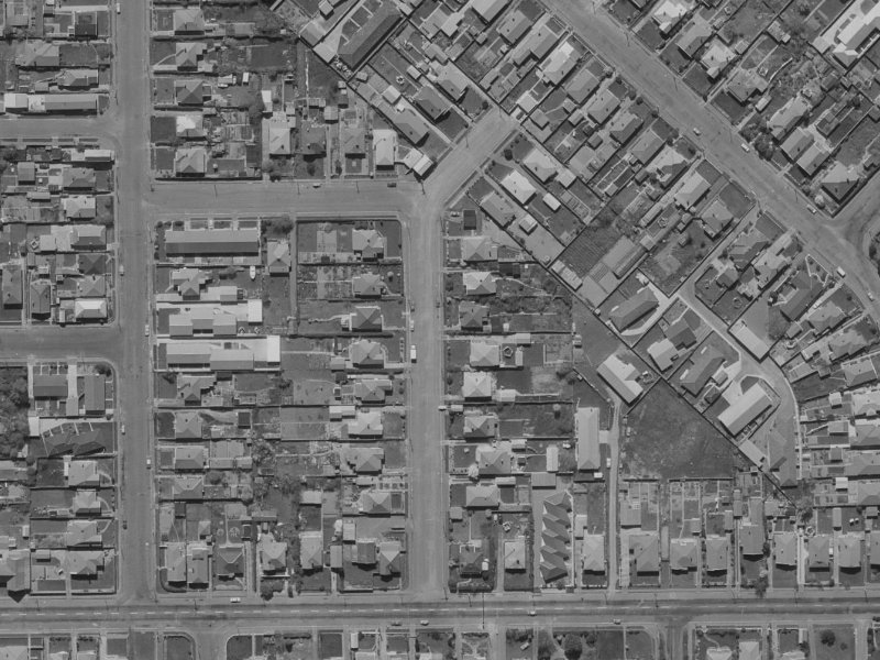 Seddon Street from the air, 1970-1974