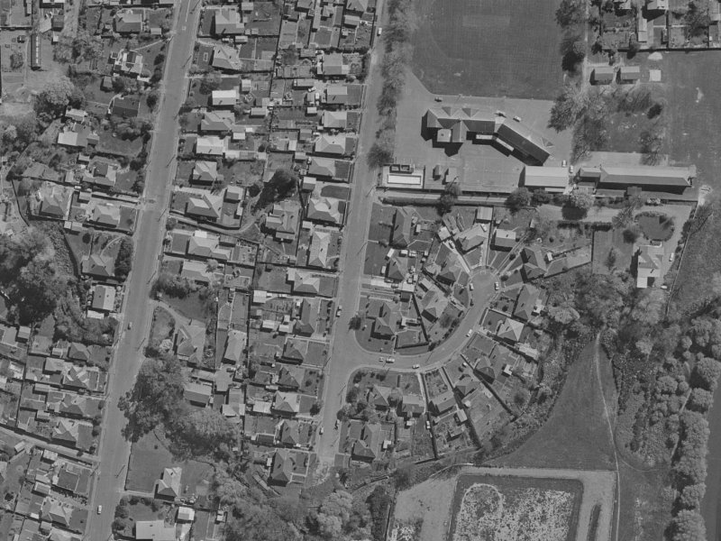 21 Newbery Street from the air, 1970-1974