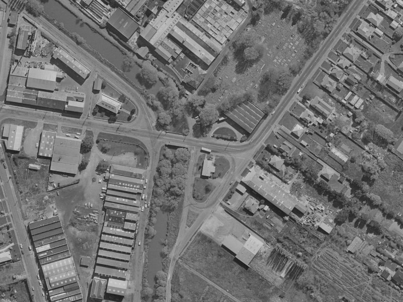 100E Rutherford Street from the air, 1970-1974