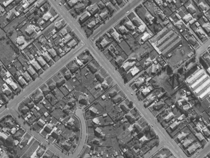 225 Lyttelton Street from the air, 1970-1974