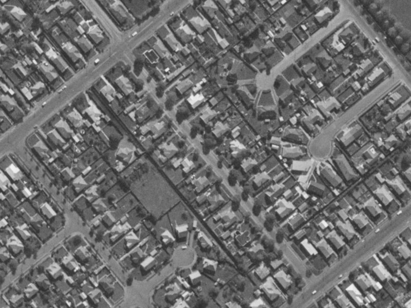 32 Therese Street from the air, 1970-1974