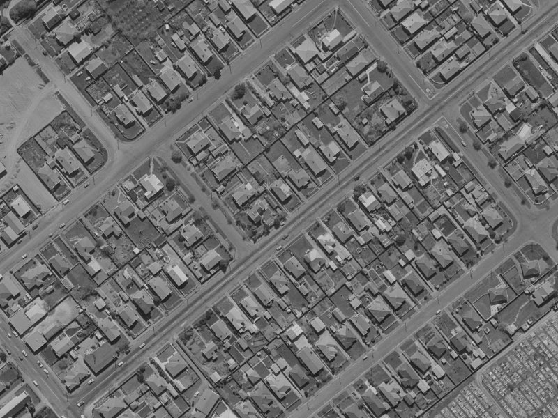 25 Milton Street from the air, 1970-1974
