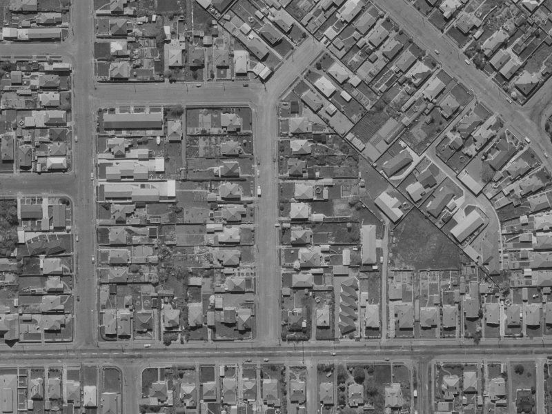 18A Seddon Street from the air, 1970-1974