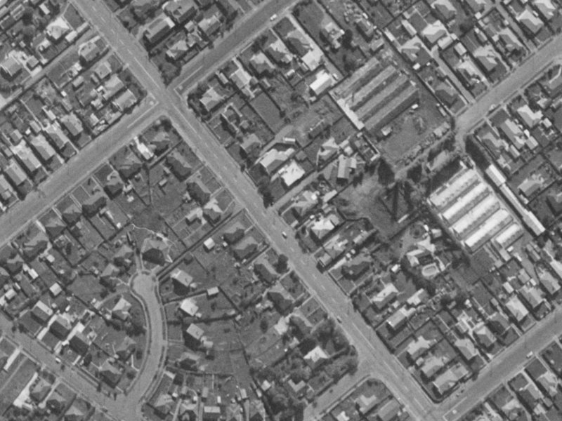 218 Lyttelton Street from the air, 1970-1974