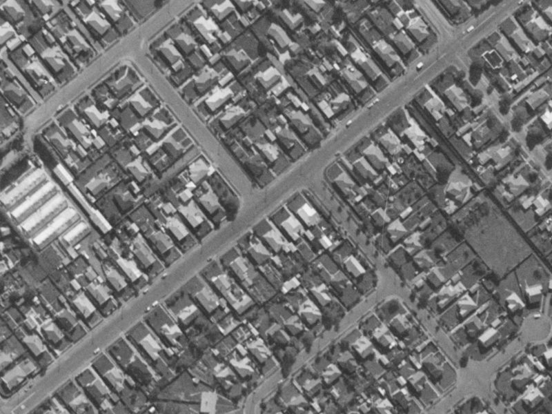 34 Wychbury Street from the air, 1970-1974