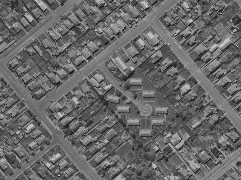 Carey Street from the air, 1970-1974