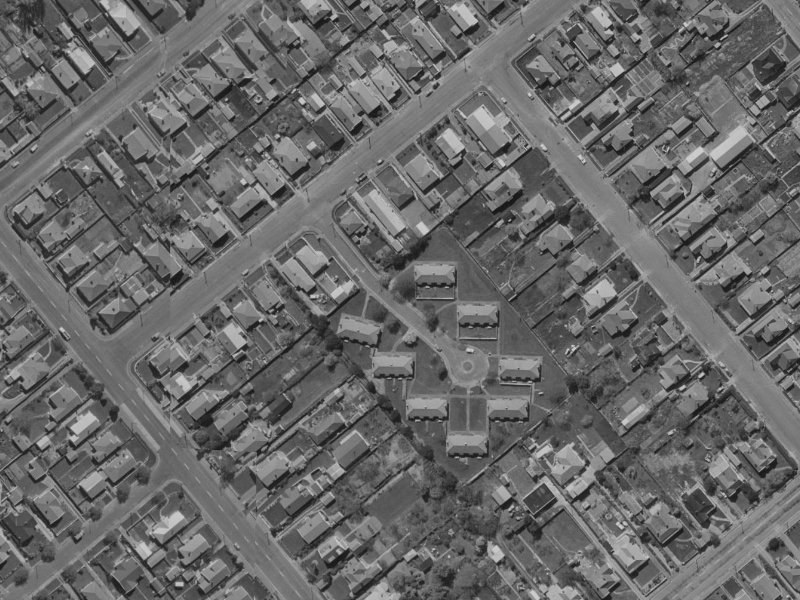 17 Carey Street from the air, 1970-1974
