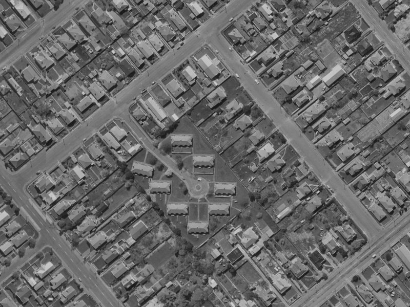 15 Carey Street from the air, 1970-1974