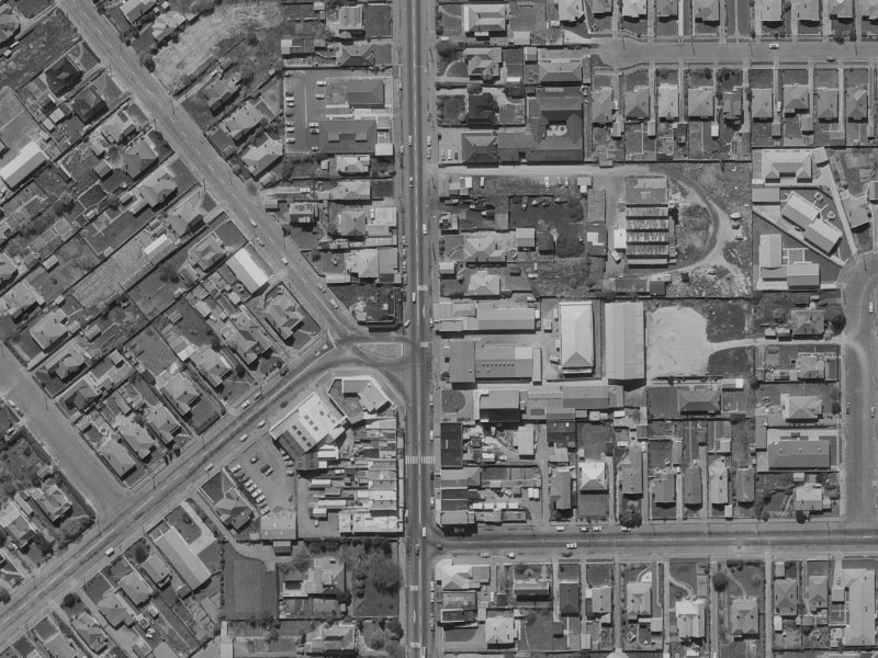 148A Colombo Street from the air, 1970-1974