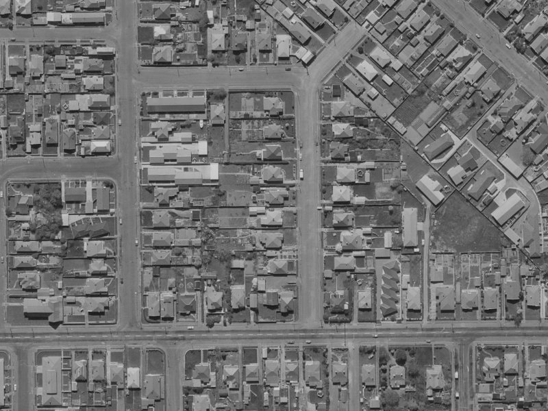 17 Seddon Street from the air, 1970-1974