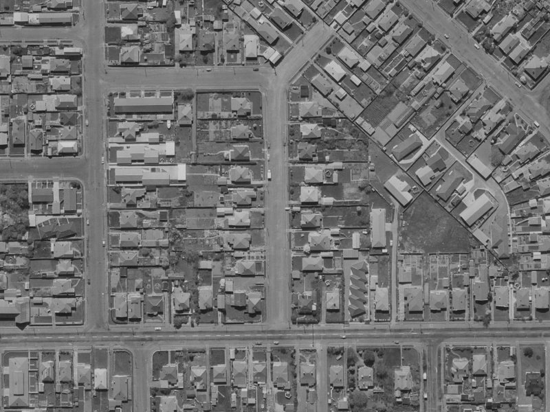 3-35 Seddon Street from the air, 1970-1974