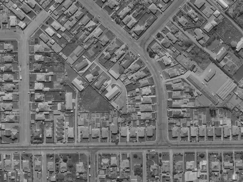 Redbridge Lane from the air, 1970-1974