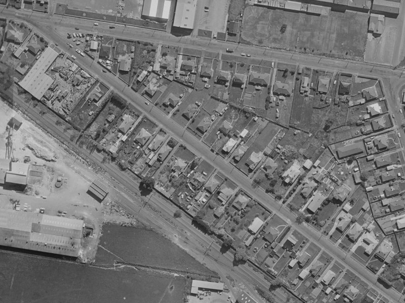30-34 Maunsell Street from the air, 1970-1974