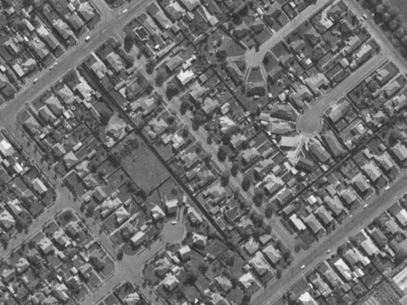 Therese Street from the air, 1970-1974