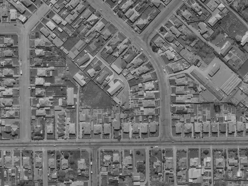 12 Redbridge Lane from the air, 1970-1974