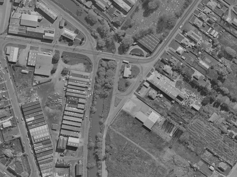 91-117 Rutherford Street from the air, 1970-1974