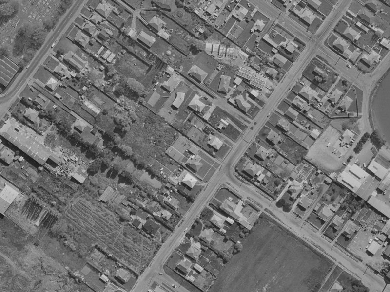 90B Bamford Street from the air, 1970-1974