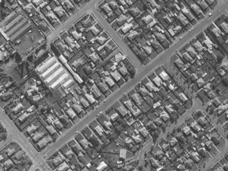 25 Wychbury Street from the air, 1970-1974
