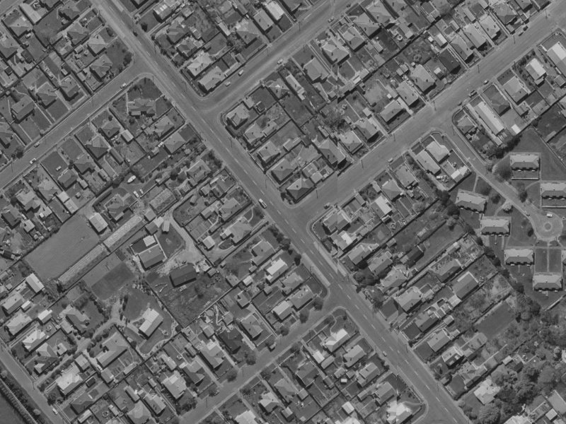 82 Selwyn Street from the air, 1970-1974