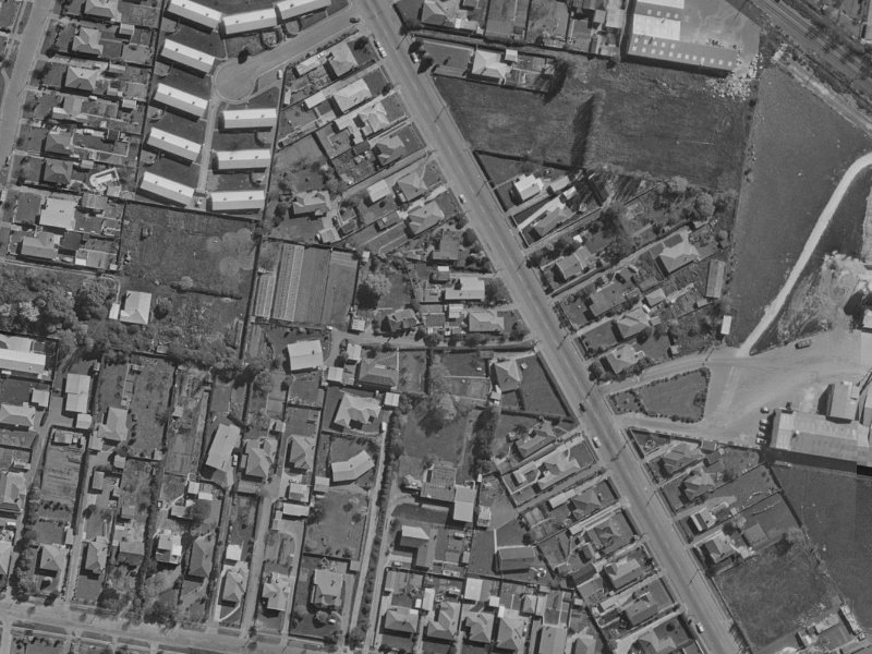 230 Opawa Road from the air, 1970-1974