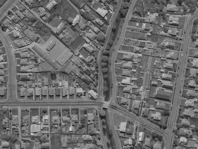 287 Eastern Terrace from the air, 1970-1974