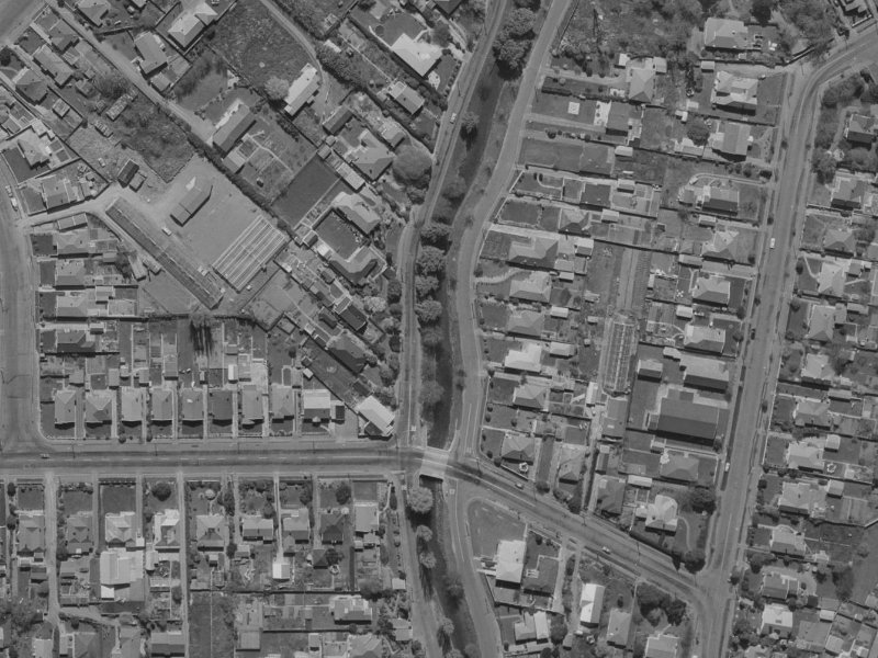 279-291 Eastern Terrace from the air, 1970-1974